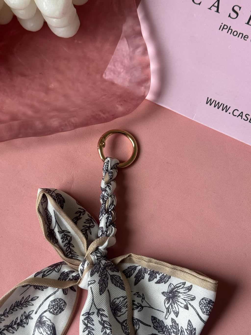 Floral Bow Keychain