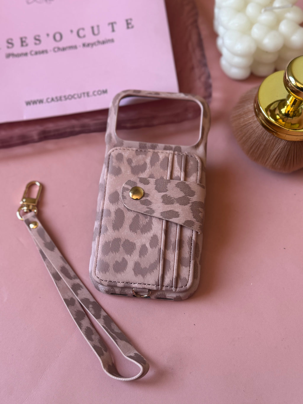 Blush Leopard Pocket Case