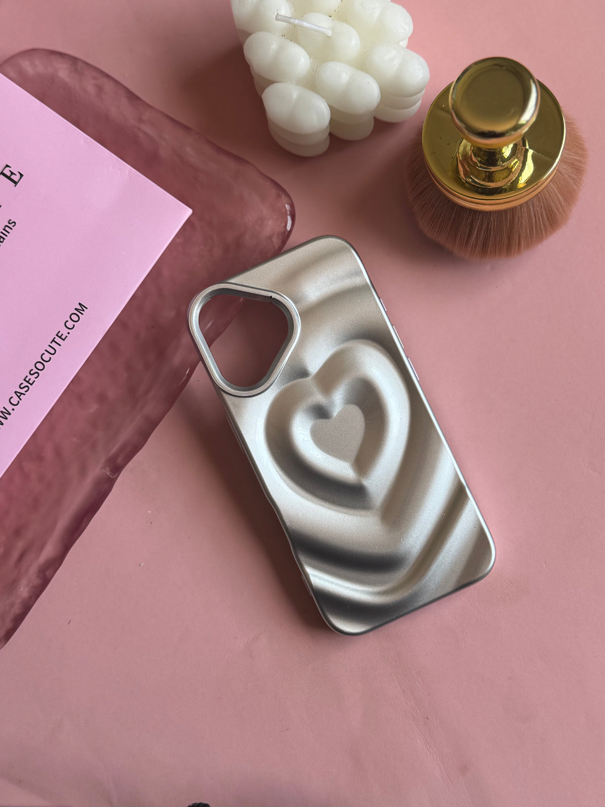 Silver Heart Wave Case
