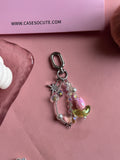 Pink Tulip Crystal Charm