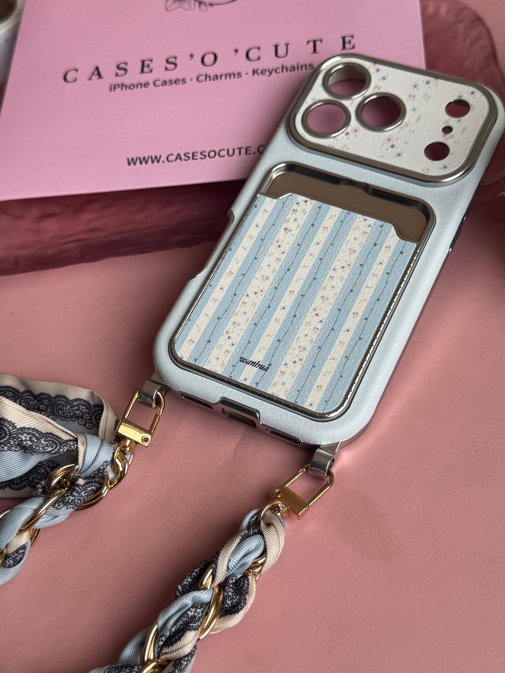 Blue Stripe Scarf Case