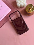 Burgundy Heart Wave Case