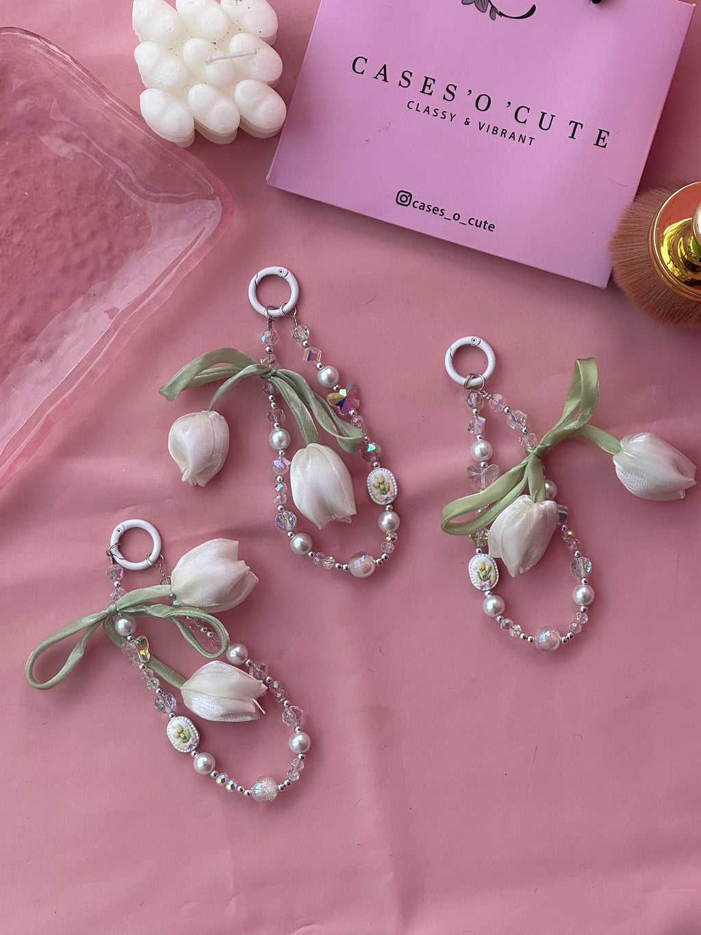 White Tulip Charm