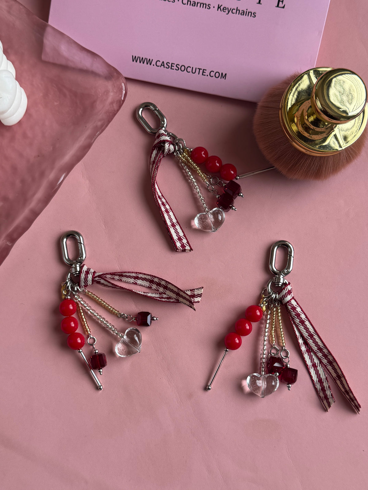 Ruby Ribbon Charm