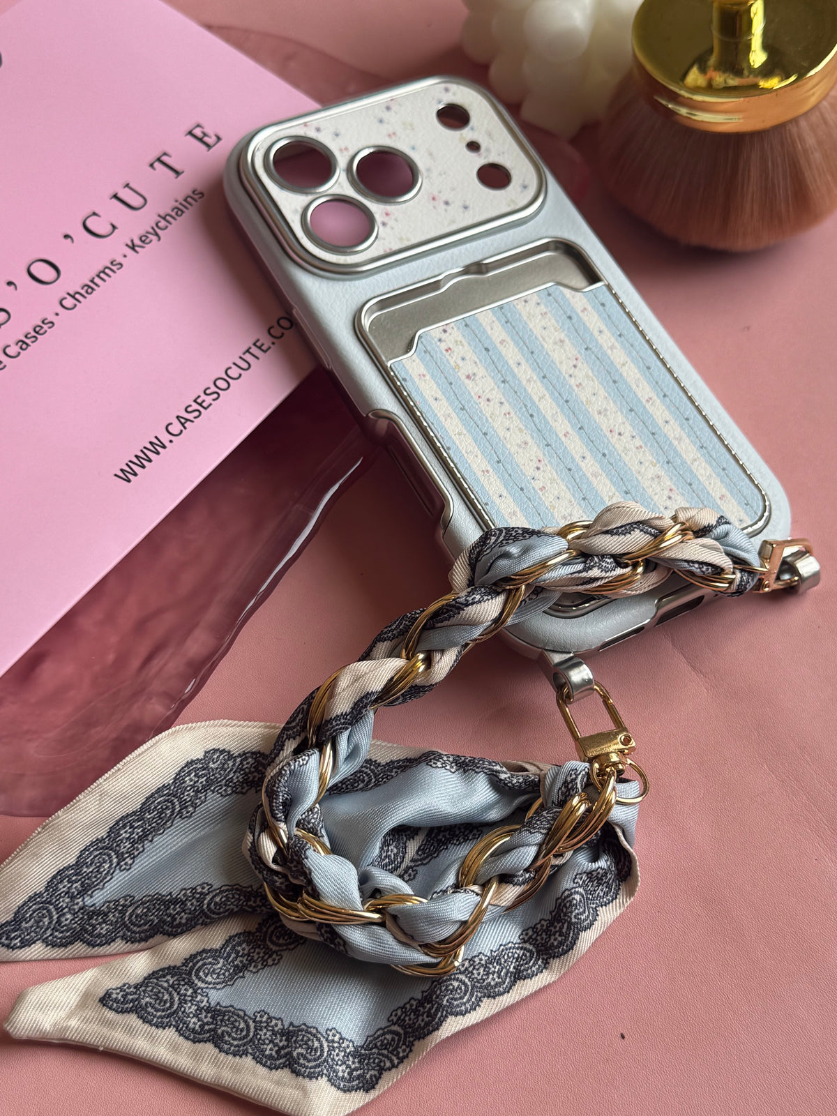 Blue Stripe Scarf Case