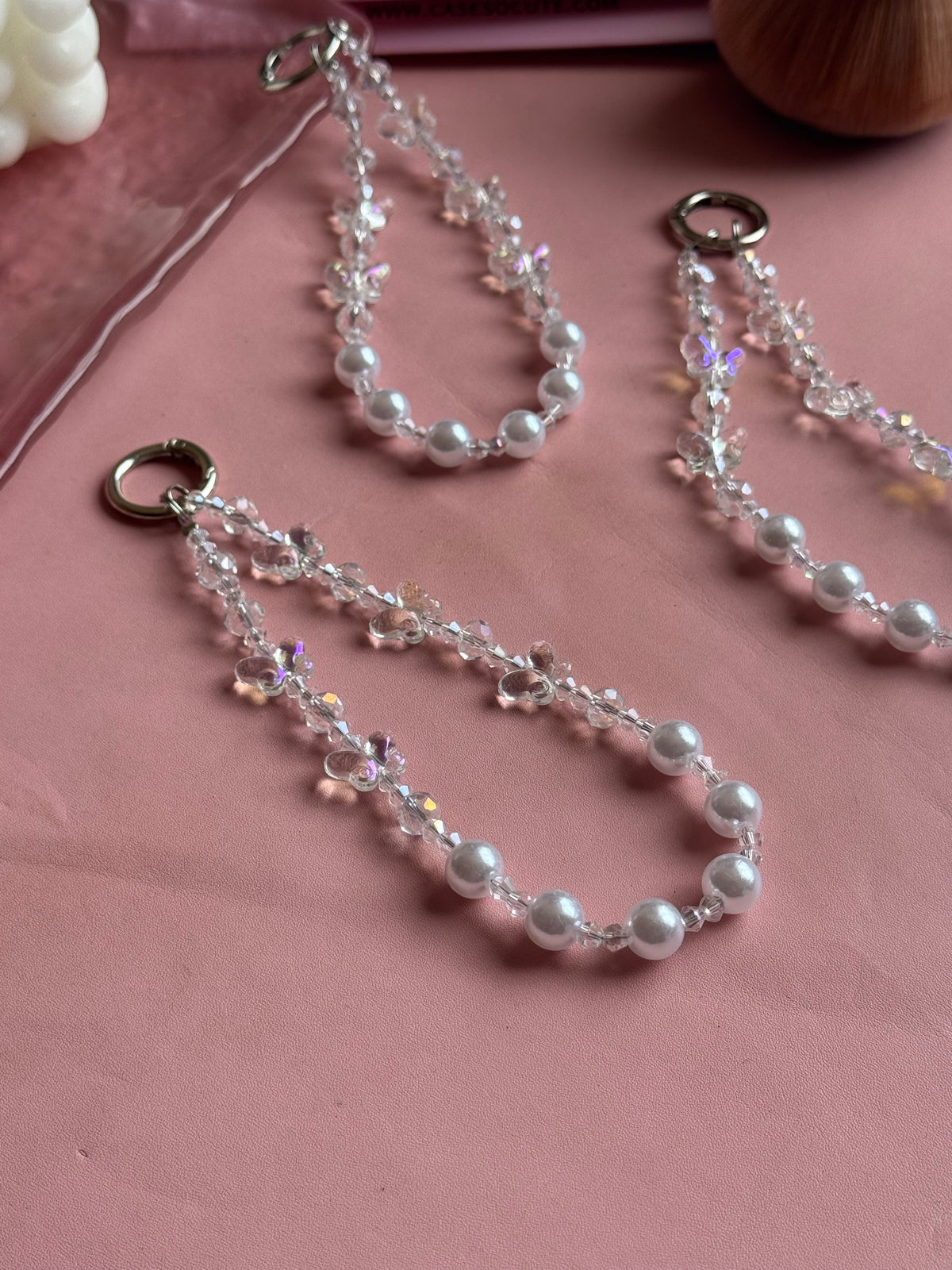 Crystal butterfly Pearl Charm