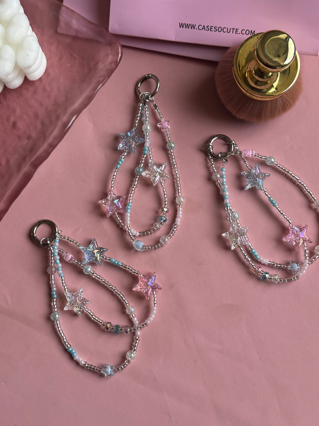 Pastel Star Beaded Charm