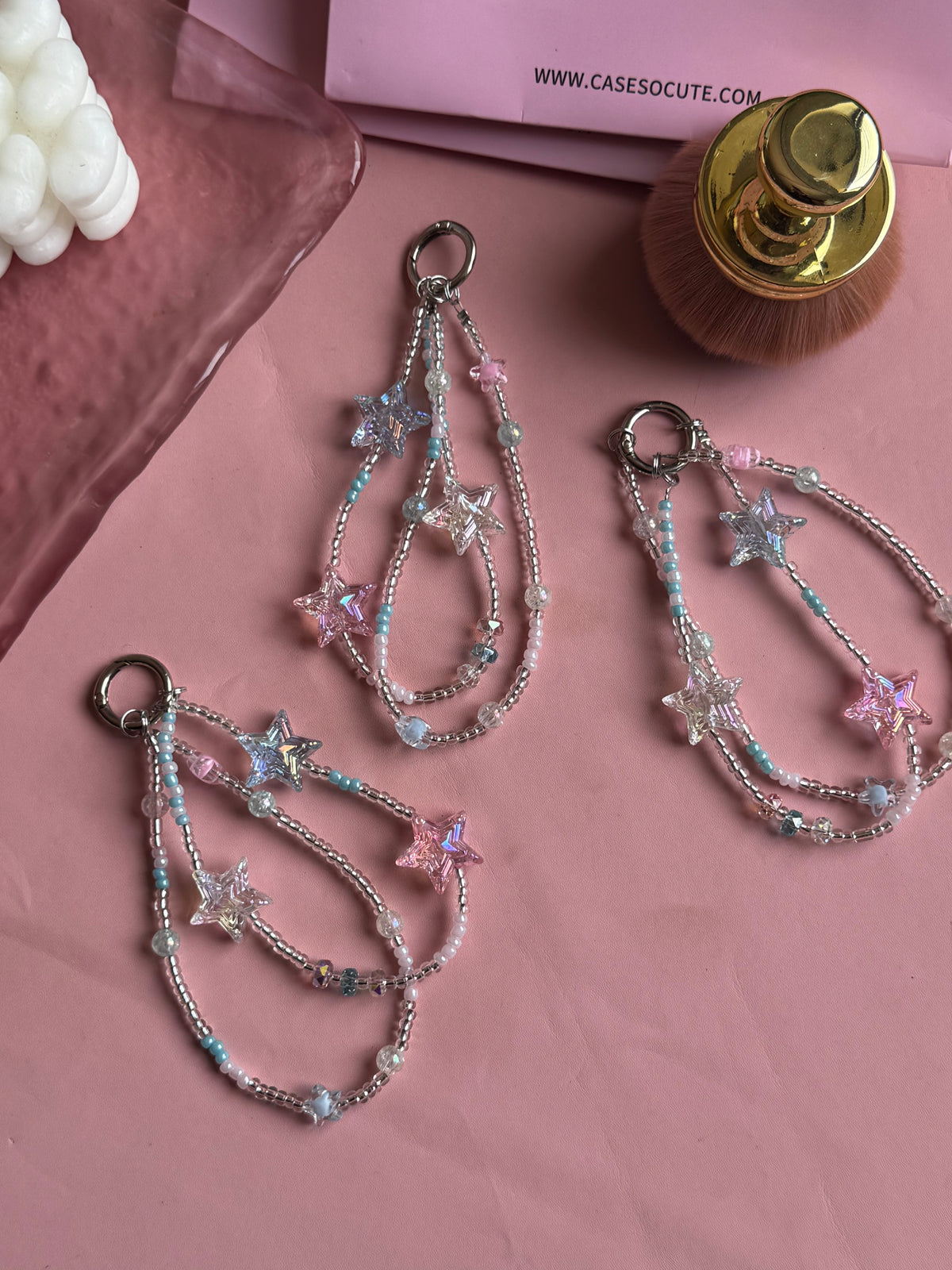 Pastel Star Beaded Charm