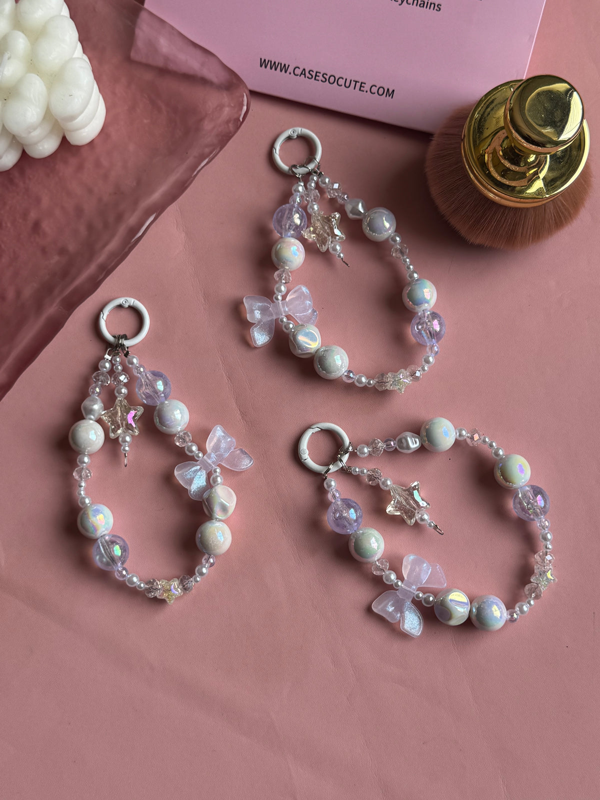 Pearlescent Star Bow Charm