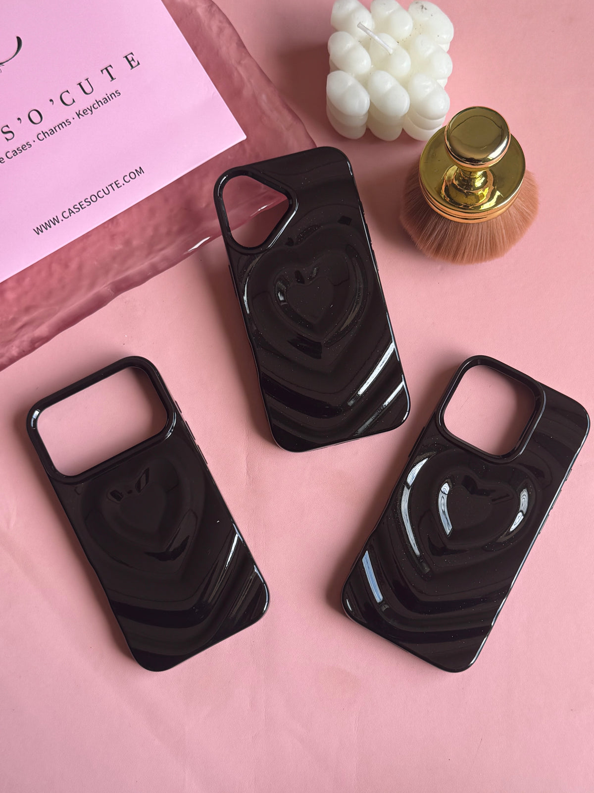 Midnight Black Heart Case