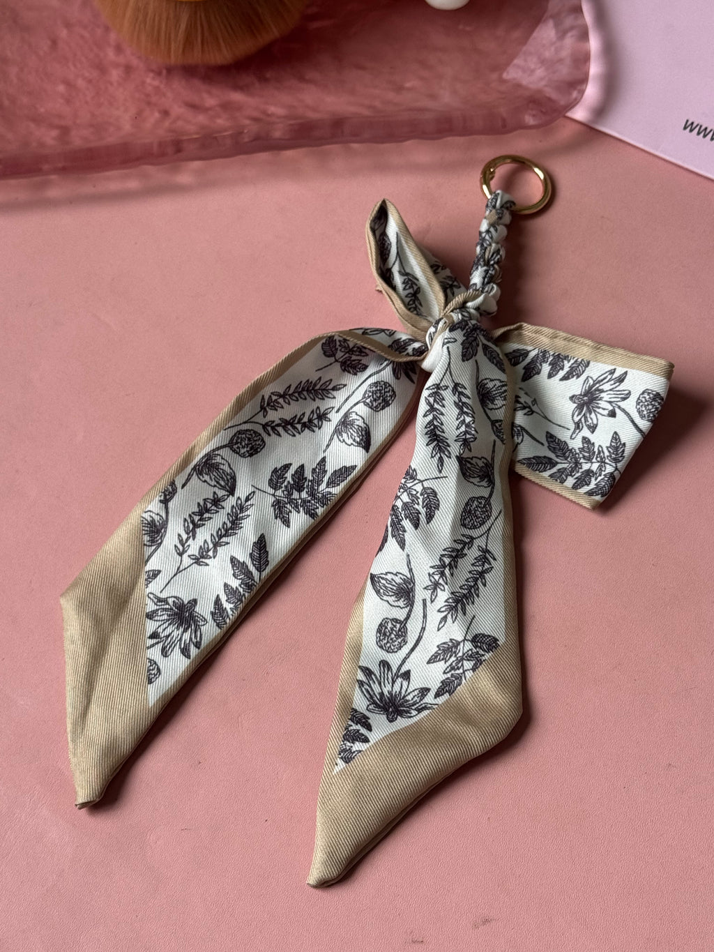 Floral Bow Keychain