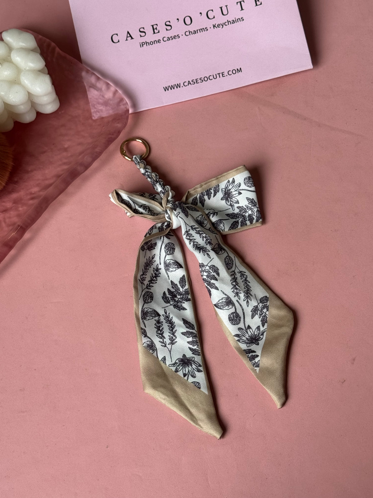 Floral Bow Keychain