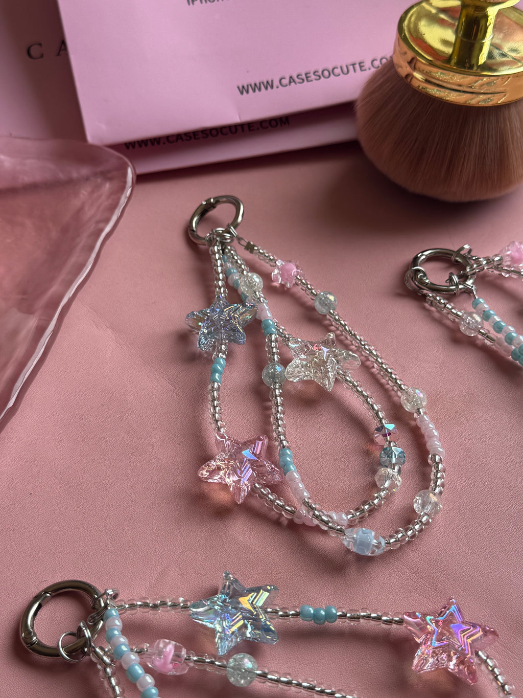 Pastel Star Beaded Charm