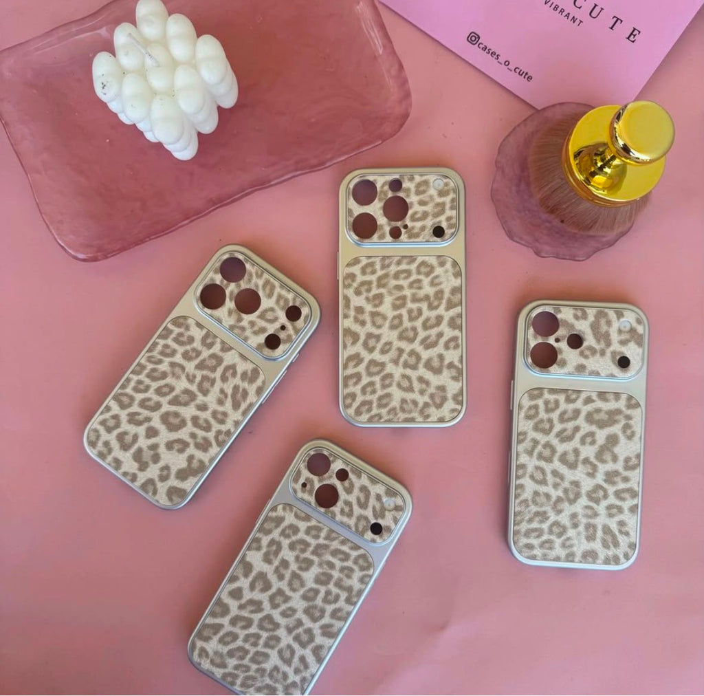 Beige Leopard Glam alt view — Case O Cute